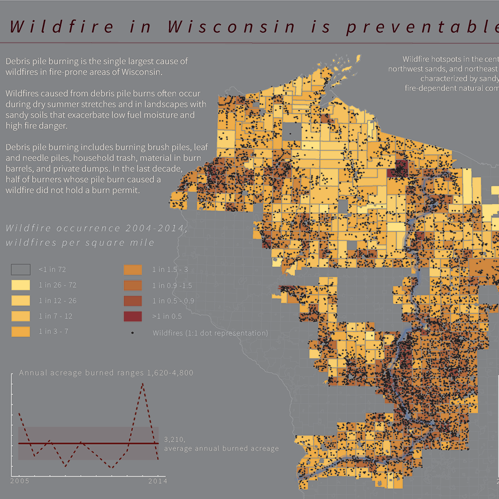 Wisconsin wildfire prevention infographic
